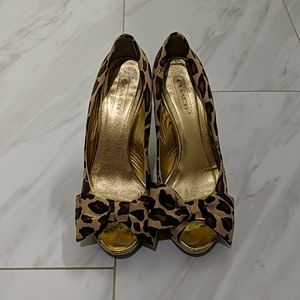 Coach cheetah print heels